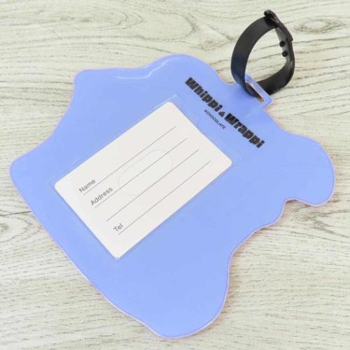 ネームプレート ダイカットPVCケース ホイッピ＆ラッピ ラッピ ネームタグ 目印 キャラクター