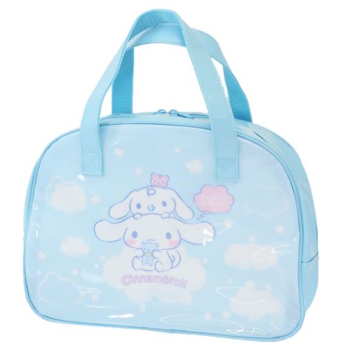プールバッグ ボストンバッグ シナモロール サックス マルヨシ サンリオ ビニールボストンバッグ 海プール レジャー用品 ビーチバッグ キッズ 女の子