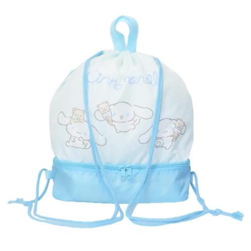 シナモロール 2層ナップサック プールバッグ サックス サンリオ キャラクター