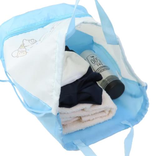 シナモロール 2層ナップサック プールバッグ サックス サンリオ キャラクター