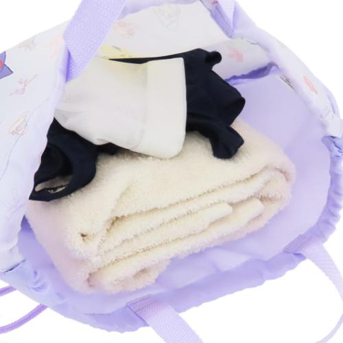 ポケットモンスター キャラクター プールバッグ 2層ナップサック パープル ポケモン