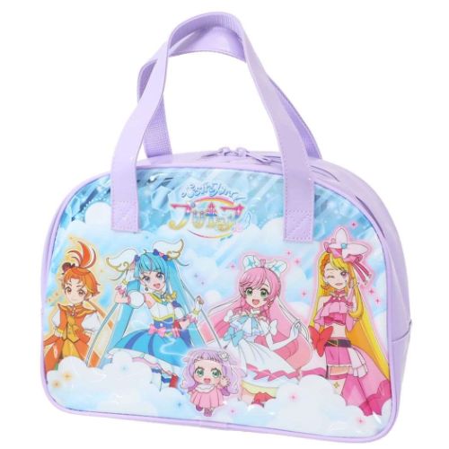 プールバッグ ボストンバッグ ひろがるスカイ！プリキュア パープル マルヨシ ビニールボストンバッグ 海プール レジャー用品 ビーチバッグ キッズ 女の子