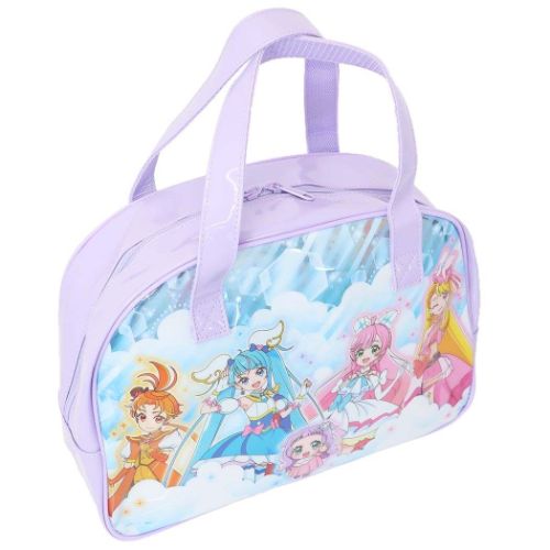 プールバッグ ボストンバッグ ひろがるスカイ！プリキュア パープル マルヨシ ビニールボストンバッグ 海プール レジャー用品 ビーチバッグ キッズ 女の子