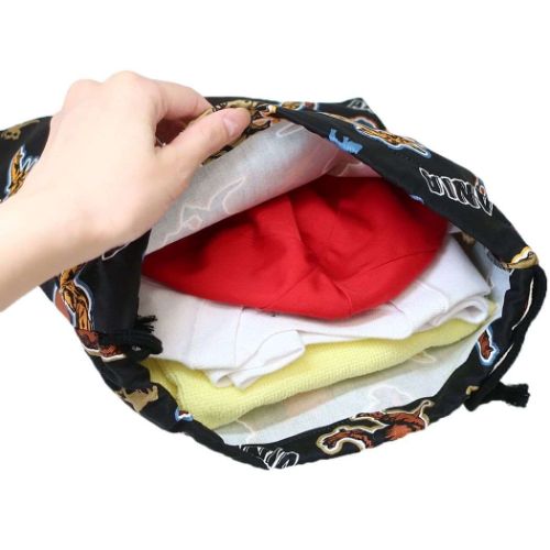 巾着袋 アニア アニマルアドベンチャー きんちゃくポーチ 恐竜 L クロ 新入園 新入学 キャラクター