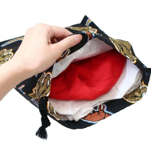 巾着袋 アニア アニマルアドベンチャー きんちゃくポーチ 恐竜 M クロ 新入園 新入学 キャラクター