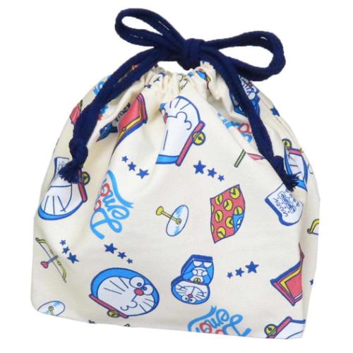 ランチ巾着 ランチ袋 お弁当きんちゃくポーチ ドラえもん 藤子F不二雄 新入学 マルヨシ 新学期準備雑貨 幼稚園 小学生