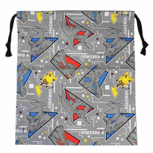ポケットモンスター 巾着袋 巾着L グレー ポケモン マルヨシ