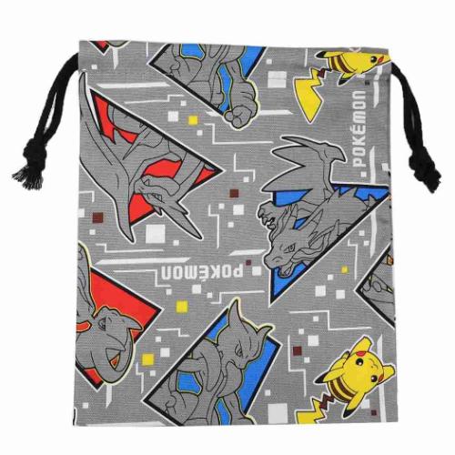 ポケットモンスター 巾着S ポケモン 巾着袋 キャラクター グレー