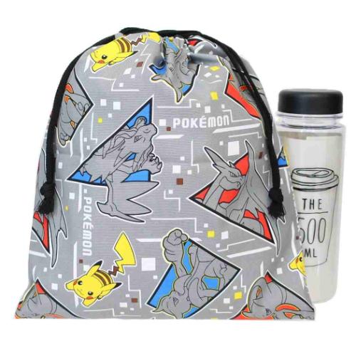 ポケットモンスター 巾着M ポケモン 巾着袋 キャラクター グレー