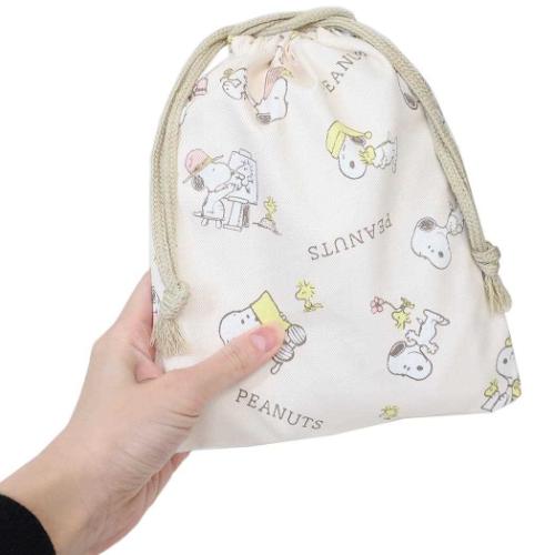 スヌーピー ピーナッツ キャラクター 巾着袋 巾着S キナリ