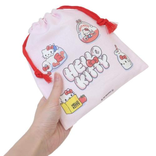 ハローキティ キャラクター 巾着袋 巾着S きんちゃくポーチ シロ サンリオ