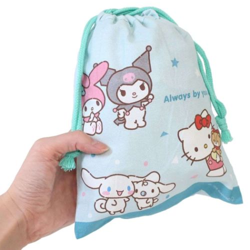 巾着袋 サンリオキャラクターズ キャラクター巾着 S ミント サンリオ マルヨシ 新入園 新入学