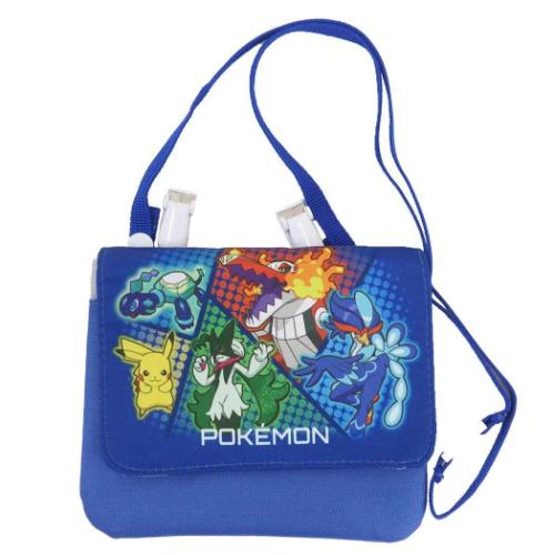クリップポケット クリップポケットショルダー付き ポケットモンスター ブルー ポケモン集合 新入学 ポケモン マルヨシ 子ども用ポーチ キッズポーチ