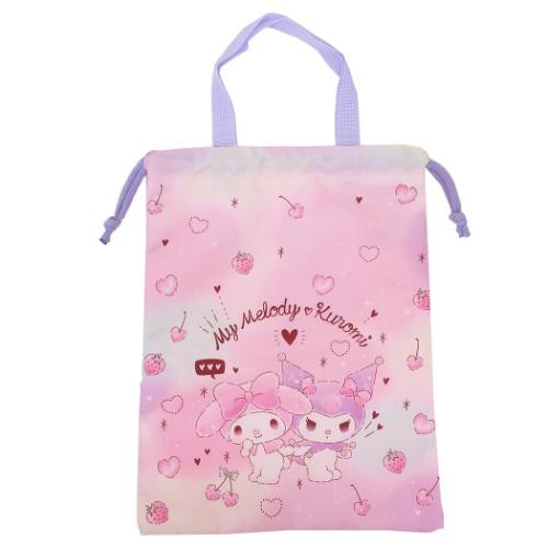 シューズバッグ マイメロディ＆クロミ 巾着シューズケース ピンク 新入学 サンリオ マルヨシ