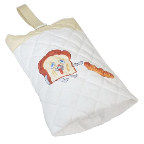 シューズバッグ パンどろぼう キルトシューズケース シロ 体育館靴入れ 新学期準備雑貨