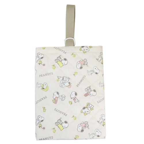 スヌーピー キャラクター シューズバッグ キルトシューズケース キナリ ピーナッツ