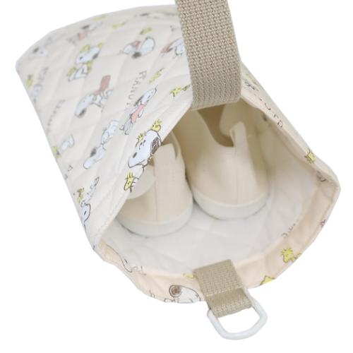 スヌーピー キャラクター シューズバッグ キルトシューズケース キナリ ピーナッツ