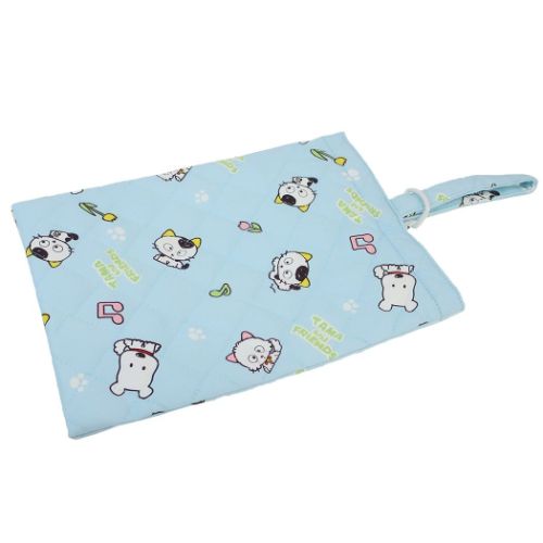 タマ＆フレンズ グッズ キルトシューズケース キャラクター 体育館靴入れ サックス 新入学