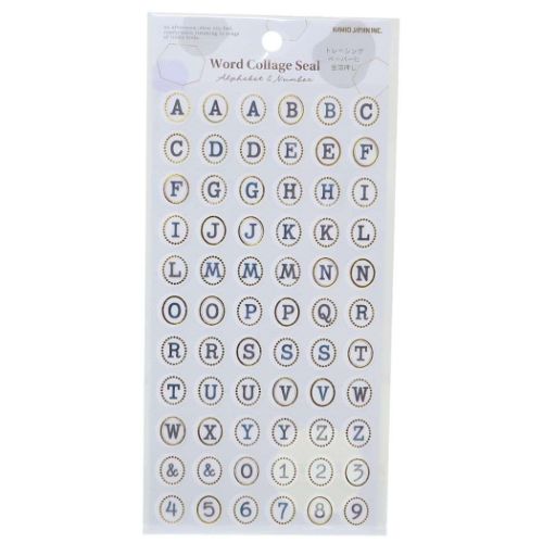 シールシート WORD COLLAGE SEAL フレーム アルファベット カミオジャパン デコレーション