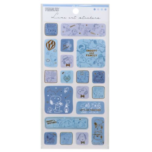 PEANUTS スヌーピー キャラクター シールシート ラインステッカーズ