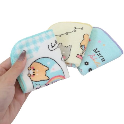 ミニタオル3Pセット ハンカチタオル3枚組 MARU MUNI HOLIDAY 新入学