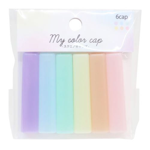 カミオジャパン 鉛筆キャップ スクエア鉛筆 6本セット MY COLOR CANDY
