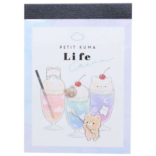 メモ帳 プチクマライフ ミニミニメモ クリームソーダ 新入学 カミオ