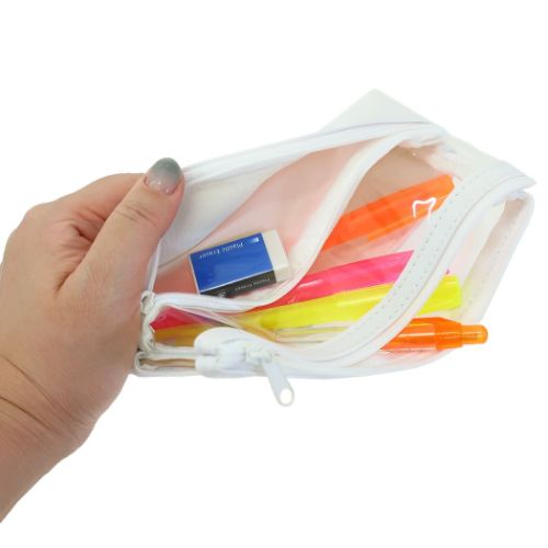 ペンケース 2ポケットクリアペンポーチ : キャラクターのシネマ