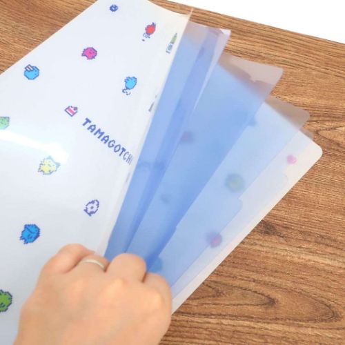 ポケットファイル たまごっち 5インデックスクリアファイル A4 ドット