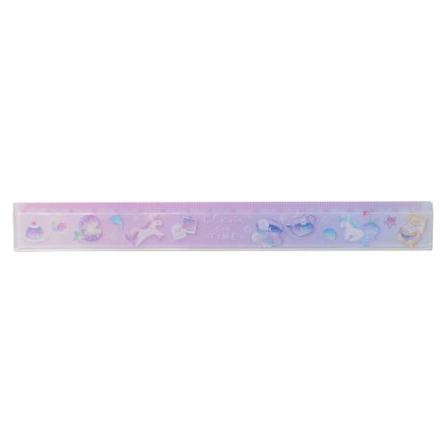 ものさし スリム17cm定規 CLEAR TEA TIME 新入学 カミオジャパン 新学期準備文具