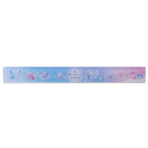 ものさし スリム17cm定規 MELLOW CAT SWEETS 新入学 カミオジャパン 新学期準備文具