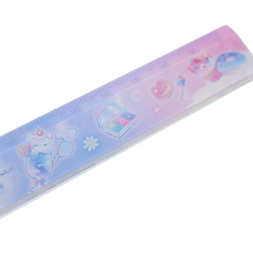 ものさし スリム17cm定規 MELLOW CAT SWEETS 新入学 カミオジャパン 新学期準備文具