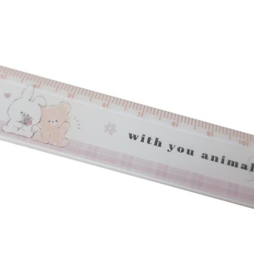 ものさし スリム17cm定規 WITH YOU ANIMAL 新入学 カミオジャパン