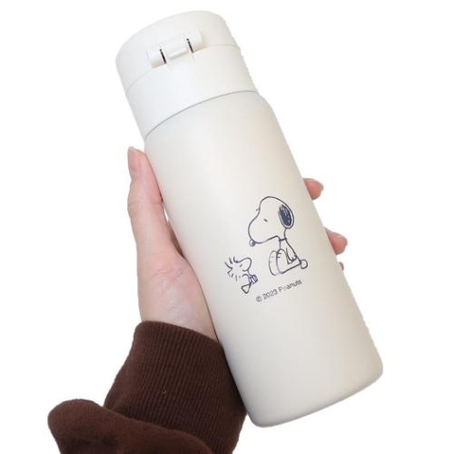 スヌーピー グッズ 保温保冷水筒 キャラクター ワンプッシュステンレスボトル350ml｜cinemacollection｜02