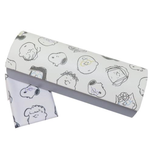 PEANUTS スヌーピー クロス付メガネケース 眼鏡ケース メガネフェイス