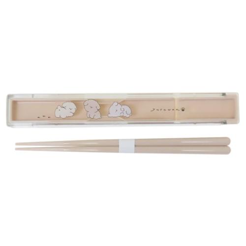おはしセット YURUWAN はし＆はしケース スライド式 新入学 ちらし カミオジャパン