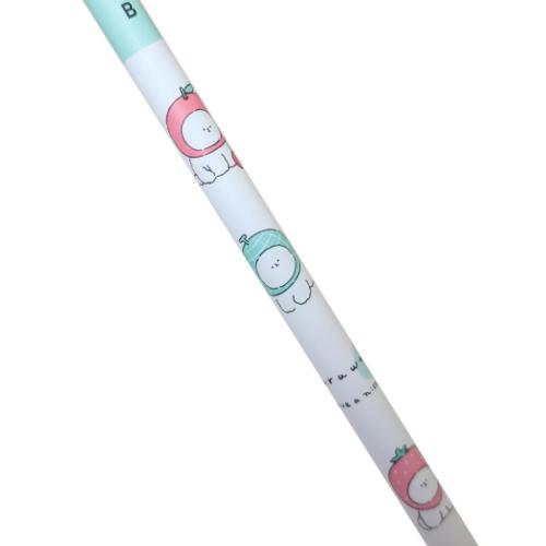 鉛筆 YURUWAN マット軸えんぴつ B くだもの 新入学 新学期準備文具