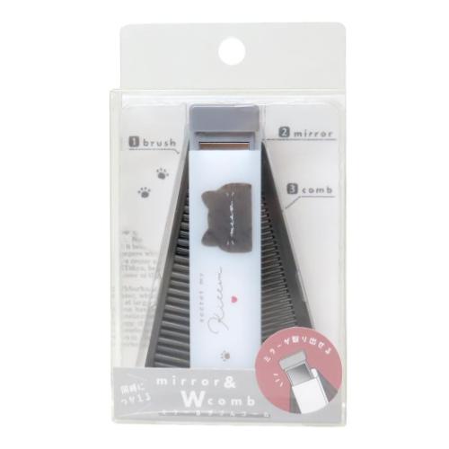 身だしなみセット ミラー＆ダブルコーム SECRET MY KITTEN カミオ
