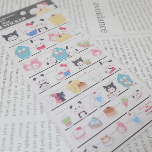 シールシート 4SIZE STICKER サンリオキャラクターズ×もちもちぱんだ カミオジャパン デコレーション 手帳デコ キャラクター
