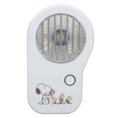 首掛けハンズフリーファン 携帯用扇風機 スヌーピー ピーナッツ トランプゲー カミオジャパン 熱中症対策 USB充電