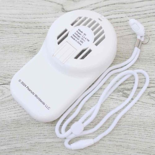 首掛けハンズフリーファン 携帯用扇風機 スヌーピー ピーナッツ トランプゲー カミオジャパン 熱中症対策 USB充電