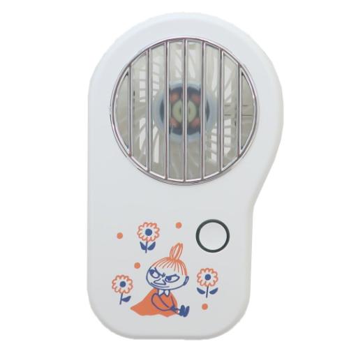 携帯用扇風機 首掛けハンズフリーファン ムーミン フラワードット 北欧 カミオジャパン 熱中症対策 USB充電 キャラクター