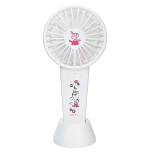 携帯用扇風機 ダブルハンディファン ムーミン お花いっぱい カミオジャパン 北欧 熱中症対策 USB充電