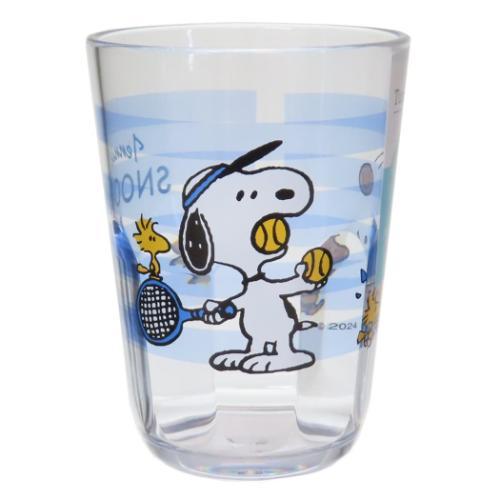 スヌーピー ピーナッツ キャラクター プラカップ クリアタンブラー 370ml Snoopy Tennis｜cinemacollection