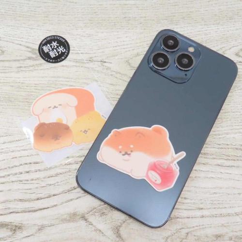 いーすとけん キャラクター ダイカットシール ミニデコステッカー しばこっぺと好物のいちごジャム グッズ