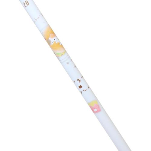 えんぴつ もぐにゃん 鉛筆2B ハンバーガー タテ 新入学 カミオジャパン 新学期準備文具