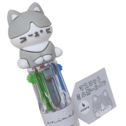 ボールペン マスコットミニボールペン ねこ カミオジャパン 4色カラー