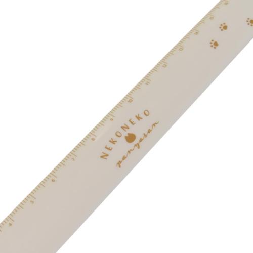 ものさし キーホルダー付き17cm定規 ねこねこパン屋さん カミオジャパン