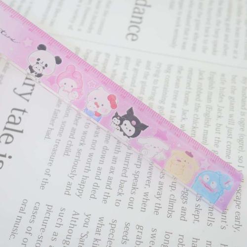 サンリオ×もちぱん ものさし スリム17cm定規 nui party サンリオ カミオジャパン 新学期準備文具