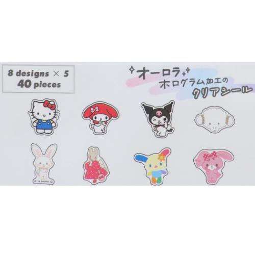 オーロラホログラムクリアフレークシール サンリオキャラクターズ